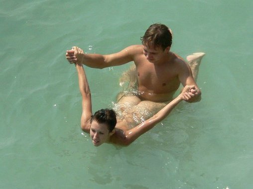 Fucking In Water - Amateur Woman Fucked Doggystyle in Water Photo